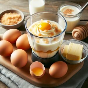 crema homogenea para el flan napolitano