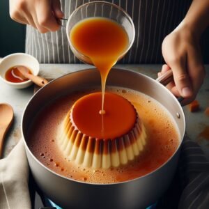 cociendo el flan napolitano