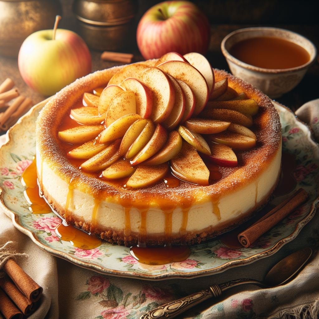 cheesecake de manzana